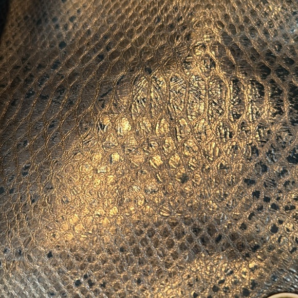 Michael Kors-Gold “Raven” Embossed Leather
Shoulder Bag, - Picture 11 of 11